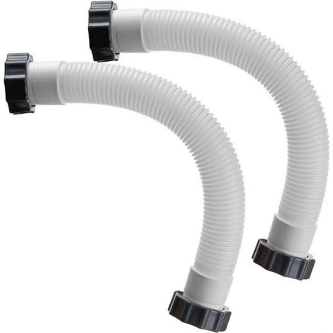 Lot de 2 tuyaux de pompe de filtre à sable de piscine, tuyau d'interconnexion avec écrous pour Intex, système de saumure de pompe (1/3)