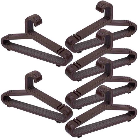Percha de plastico marrón pack de 72 unidades 39.50x0.30x20.60h cm (1/5)