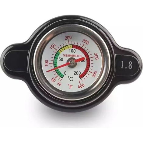 Confezione da 1 tappo per radiatore auto, 1,8 bar, tappo serbatoio acqua in tempo reale, vestibilità perfetta, a prova di perdite, compatibile con Honda, Kawasaki, Suzuki, Yamaha (nero) (1/5)