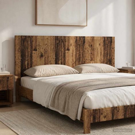 vidaXL Cabecero montada en la pared EDE Madera envejecida (1/5)