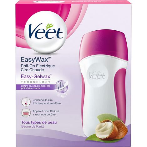 EasyWax Roll On - Chauffe Cire Electrique - Bras et Jambes - Beurre de Karité - Inclus une Recharge 50ml (1/5)