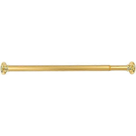 Barre de rideau de douche rétractable pour sèche-linge de salle de bain, tige en aluminium doré 70-120 (1/5)