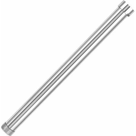 Bras de Douche 30cm, Extension de Bras de Douche de G3 / 4, Rallonge de Pomme de Douche, Pomme de Inférieure Tube de Cuivre Chromé Accessoire Extension de Pomme de Douche (10 Pouces) (1/5)