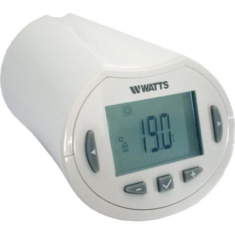 Tête Thermostatique Électrique Programmable WATTS BT-TH02-RF Blanc - P08940