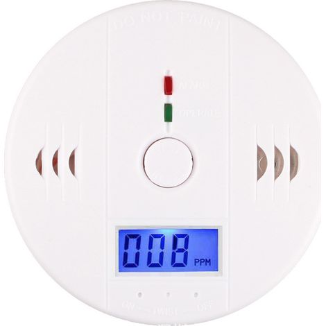 Détecteur de Monoxyde de Carbone, Détecteur de CO Intelligent avec l'Écran LCD, avec Bouton de Test et Voyant d'état LED (1PC, 10x3,7 cm) - Bluedeer (1/4)