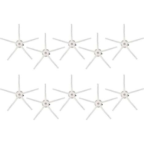 (10 pièces blanc) Pièces de rechange pour brosses latérales Roborock S7 Series S7 S7+ S7 MAXV Ultra Q7 Max Q7 Max+ S8 Pro Ultra S8 S8+ Q5+ Q5 E2 E3 E4 S4 S5 S6 Kit d'accessoires pour brosses lat (1/4)