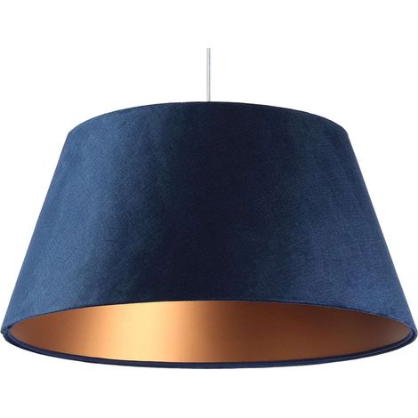 Suspension big bell - Bleu marine et intérieur doré (1/5)