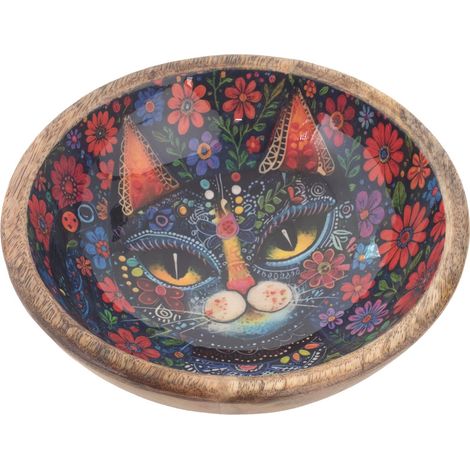Ciotola per gatti in legno, mangiatoia rialzata antiscivolo, design moderno per animali domestici, ideale per cibo e acqua