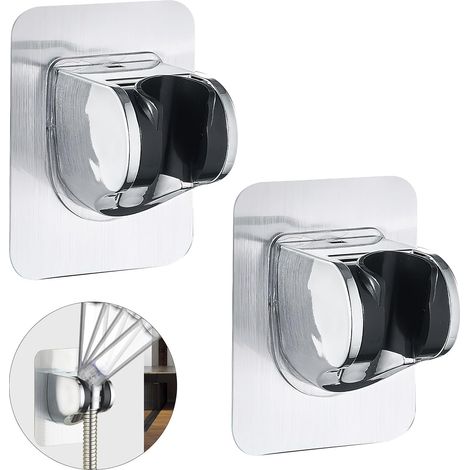 Support de douche, Support Douche Sans Percage Colle- Support Pommeau de Douche Universel, Support Douchette Mural Charge pour Pommeau de Douche Douchette Salle de Bain (1/5)
