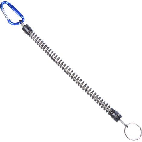 Corde anti-perte avec mousqueton, 90 cm, connexion flexible, boucle de suspension, sangle anti-perte (boucle de suspension bleue) (1/5)