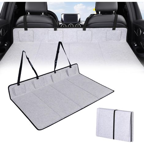 Pont De SièGe ArrièRe De Voiture, Extension De SièGe ArrièRe Pliable pour Chien Housse De Protection pour La Plupart des Voitures Et SUV Gris Clair 125 X 55 X 2 Cm (1/5)