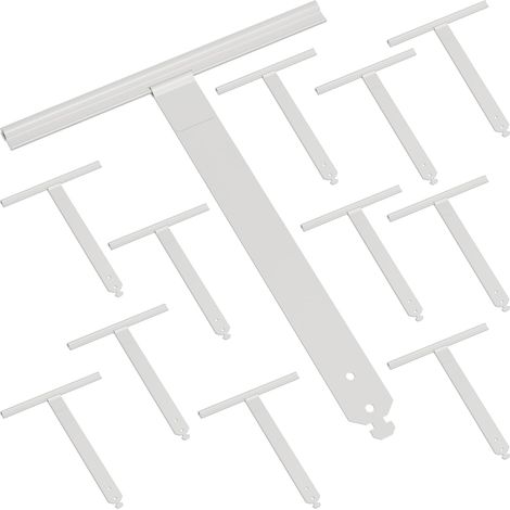 Lot de 12 Attache Tablier Souple Volet Roulant en Acier Laqué pour Lame 14mm,L208 Attache Tablier Quart de Tour Compatible avec Tube Octo,Deprat,ZF,Hexa,Ressort de Suspension à Clipper/Visser (1/5)