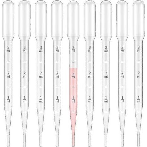 100 pipettes, pipettes graduées transparentes, pipettes de transfert (1/4)