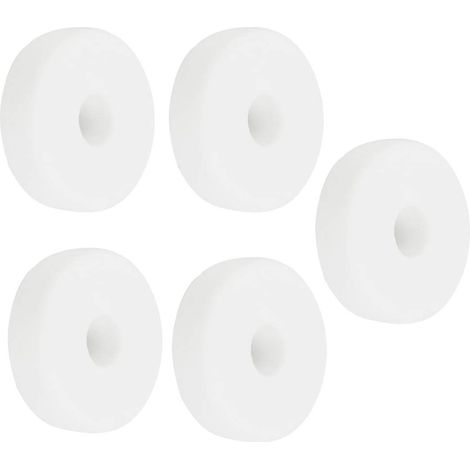 21.6mm OD 6mm Hoch weiß Keramik isoliert Unterlegscheibe Schutzblech 5 pièces de