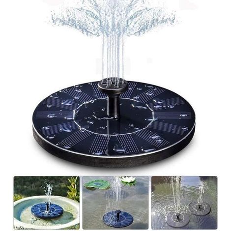 Fontana a energia solare - Pompa per acqua decorativa per laghetto/piscina/giardino - Ecologica e automatica (1/4)