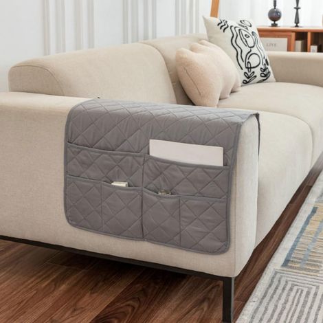 Sofa Armrest Organizer, Armrest Cushion, Armchair Storage, Armrest Sofa Holder Hanging Storage Holder for Remote Control, Magazines, Books, Glasses (1/5)