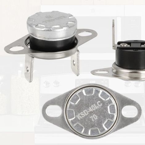 KSD-40LC 70°C temperature controlled thermal fuse switch, compatible with GE microwave ovens.