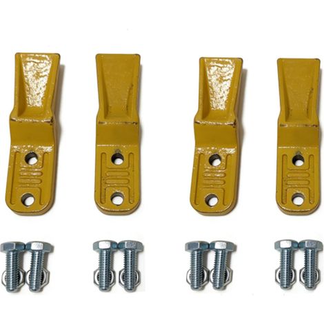 Remplacement des Dents de Godet D'excavatrice en Acier au Carbone 4 Pièces pour les Accessoires de Creusement de Mini-tranchées de Conception à Vis de Pelle Rétro Compacte (1/5)