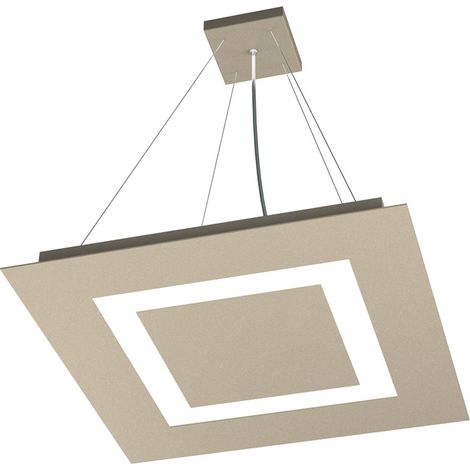 Sospensione Moderna Quadrata Carpet Metallo Sabbia 4 Luci 2G11 48Cm (1/4)