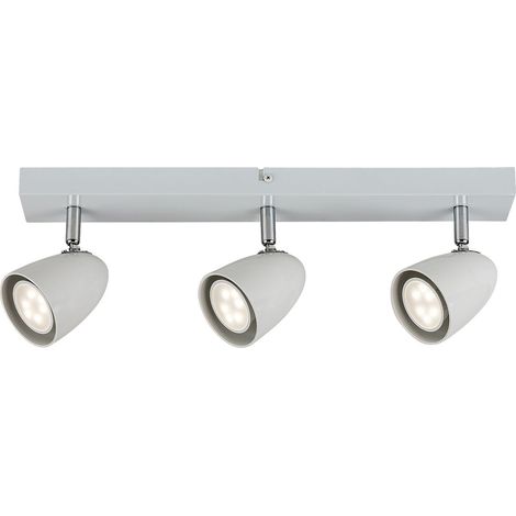 Plafonnier blanc 3 spots orientables GU10 5W Perico (1/3)