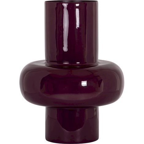 Vase design forme organique émaillé bordeaux contemporain - bordeaux profond émaillé (1/5)