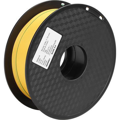 1,75 mm Bi-Color 3D PLA Filament, Seidenglanz, Gold- und Grün-Zweifarbendruck, 1 kg Spule, Premium-Qualität (1/5)