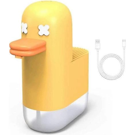 Distributeur automatique de savon mousse pour le lavage des mains, machine à savon intelligente en forme de canard mignon, machine à savon à bulles infrarouge pour enfants