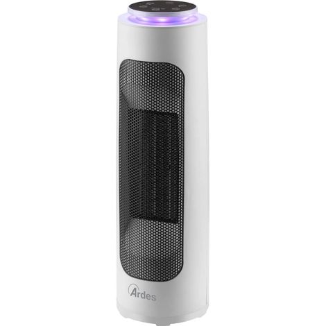 Ardes AR4P19 PIN Termoventilatore Ceramico a Torre 2000 W con Telecomando Timer e Luce Notturna LED colore Nero Bianco (1/5)