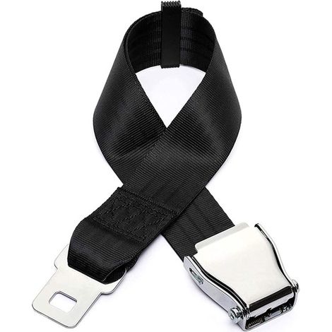 Extensor de cinturón de seguridad para coche y avión, Cinturón universal ajustable, Extensión de cinturón de seguridad de 80 cm, Universal cómodo (1/5)