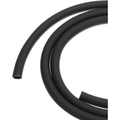 Tuyau d'essence en caoutchouc-plastique 6 mm x 9 mm 1,8 mètre noir adapté aux tronçonneuses, tondeuses à gazon, coupe-bordures, souffleurs, petits moteurs (1/4)