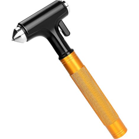 Emergency Hammers, Car Window Hammer, Portable Metal Seat Belt Cutter, Anti-Slip Tool, Breaks Glass and Windows, Suitable for Camping, Outdoor Hiking, Travel