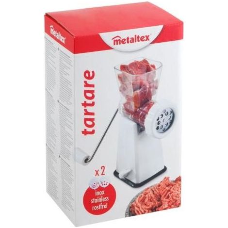 Picadora carne Metaltex 2 en 1 blanco 153x115 mm
