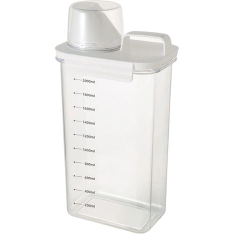 Distributeur De Lessive - Boîte De Rangement Étanche 2300ml - Pour Poudre Et Capsules - Avec Doseur Inclus (1/5)
