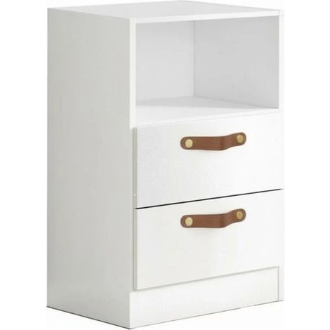 Cajonera 2 cajones blanco 74x42x42cm
