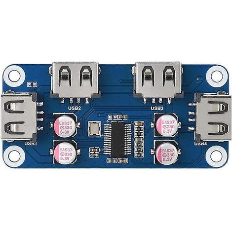 4-Port USB-Hub-HAT(B)-Erweiterungsplatinenmodul für Raspberry Pi 4 B/3 B+/3 B/2 B