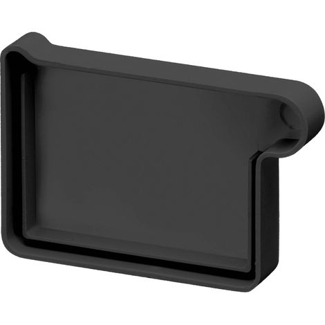 Embout de gouttière en PVC 68mm – Montage facile par emboîtement – Résistant aux intempéries et aux UV – Made in Germany – Droite anthracite