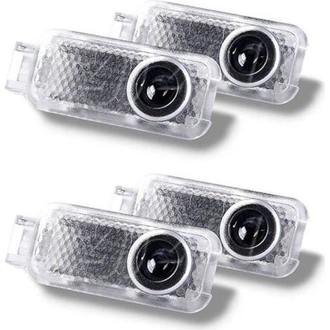 4 Pièces LED Éclairage d\'Entrée Décoration de Porte de Voiture Laser Projecteur Logo Audi Lumière (1/4)