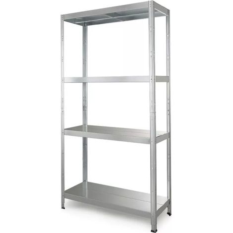 scaffale 4 ripiani in metallo grima "maciste" grigio 1040 kg 120x40x196 cm (1/3)