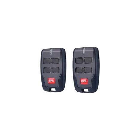 Set mit 2 BFT 4-Kanal-Garagentor-Fernbedienungen für BFT Mitto 2 elektrische Tore, 4 Tasten, 12 V, 433 MHz