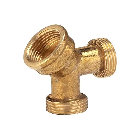 GARDENA 07155-20 Ottone Rubinetto a 2 vie 24,2 mm (3/4) FI, 26,44 mm (3/4) AG, 26,44 mm (3/4) AG (1/4)