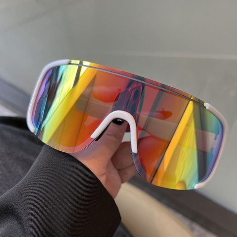 Lunettes de cyclisme coupe-vent et anti-poussière – Monture large, design surdimensionné, protection UV (1/4)