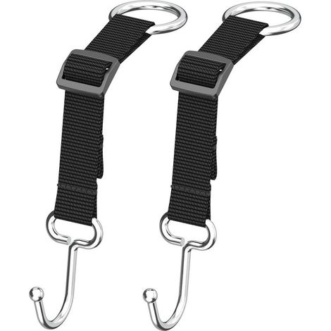 Ganchos para reposacabezas de coche, ganchos para asientos, de metal, duraderos, longitud ajustable, multifuncionales, adecuados para colgar carteras, bolsos, abrigos y sombreros. (1/5)