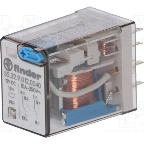 55.32.9.012 Relè Finder 12vdc 2ctos 10amp 55.32.9.012.0040