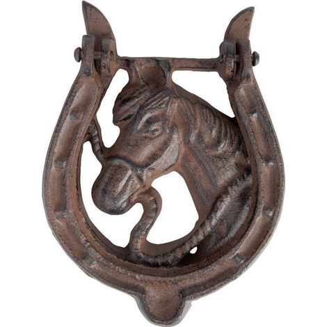 Caballo aldaba de hierro fundido