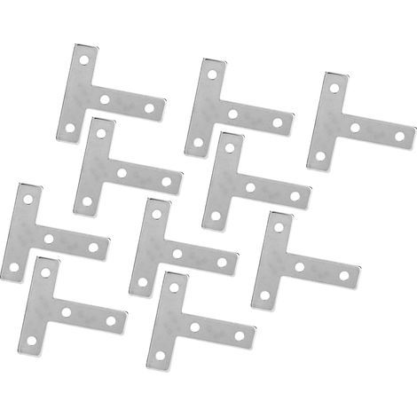 10 Pièces Plaques de Connexion en Aluminium pour Profilés, Fixations en Acier Carbone 202020T (1/5)