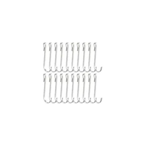 20 kleine S-Haken zum Aufhängen, Edelstahl-S-Haken, Multifunktionshaken, Mini-S-Haken, kleine flache Haken, für Badezimmer, Schlafzimmer, Büro, Küche (Silber)
