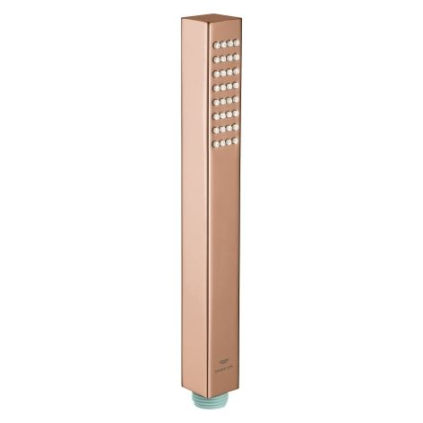 GROHE Handbrause Rainshower Aqua Cube Stick 26885, 1 Strahlart, Metall, 9,5 l/min Durchflusskonstanthalter, warm sunset (1/4)