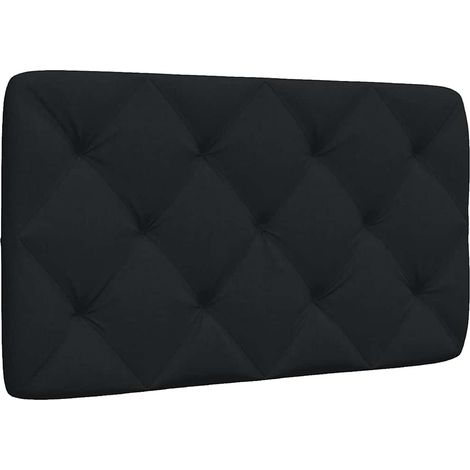 Cabecero de cama acolchado tela negro 80 cm vidaXL (1/5)