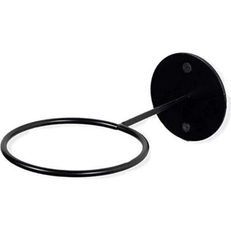 Support mural rond pour pot de fleurs 21,5 cm noir