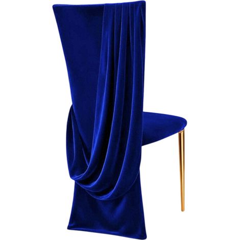 Funda elegante de poliéster para silla de boda - Azul marino
